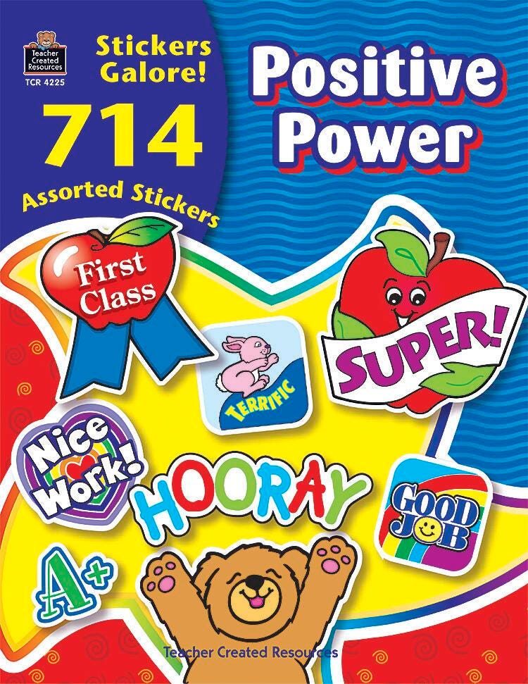 Teacher Created Resources Positive Power Sticker Book, Set of 714, Item Number 1439769